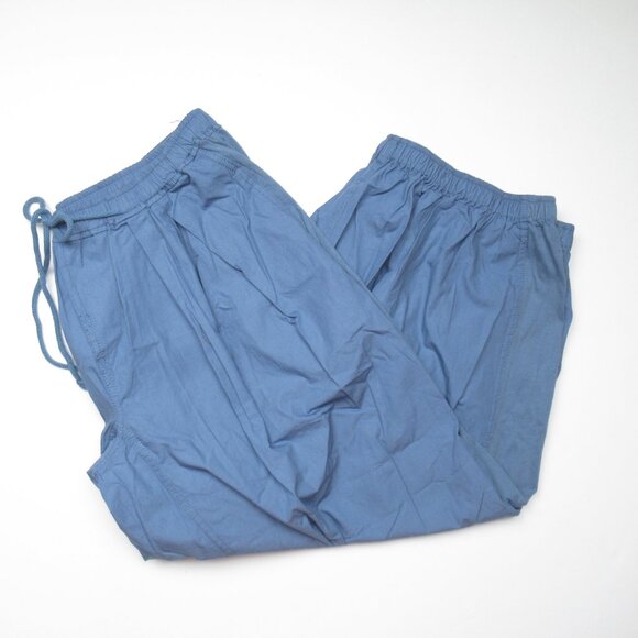 By Anthropologie The Mossa Parachute Pants Blue Medium Petite MP - Picture 6 of 14